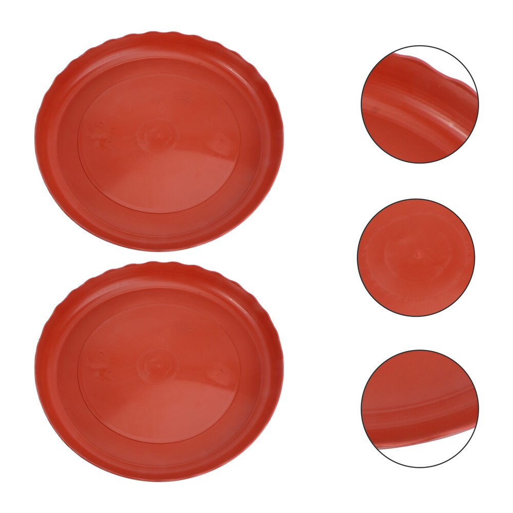 20 stuks verplaatsbare plantenbak, ronde bloempot van kunsthars, kurken bodem, druppelbak, tuinbalkongereedschap voor vetplanten, bloempot van  (1 gallon,: Chocolade 3