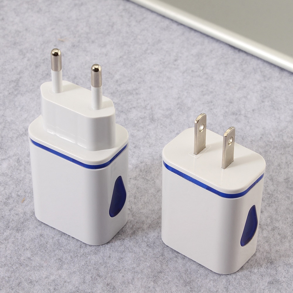 Universal 5V/2A LED Dual USB Wall Charger Home Travel Adapter Fast Charging EU US Plug for iphone Samsung Xiaomi Huawei