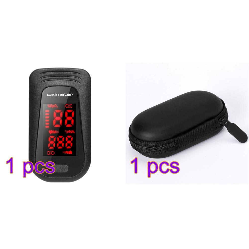 Hurtig sort sundhedspleje fingerspids pulsoximeter blod iltmonitor fingerspids oximeter hurtigt: Monitor baga