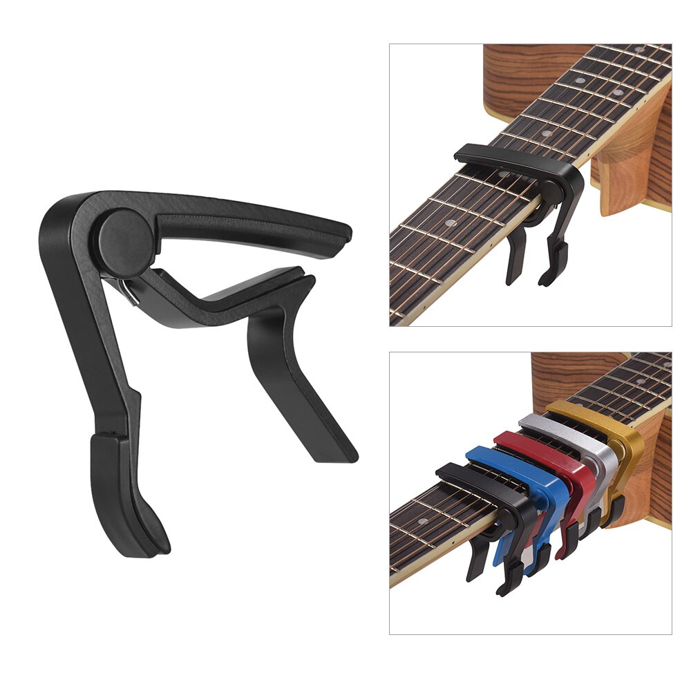 Universal capo guitar tilbehør hurtig skift guitar capo klemme til akustisk folk guitar bas ukulele aluminium capo