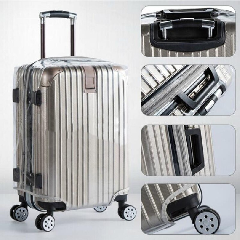 RUPUTIN PVC Waterproof Suitcase Protective Cover Travel Luggage Dust Cover Trolley Case Thicker Wear Dust Cover