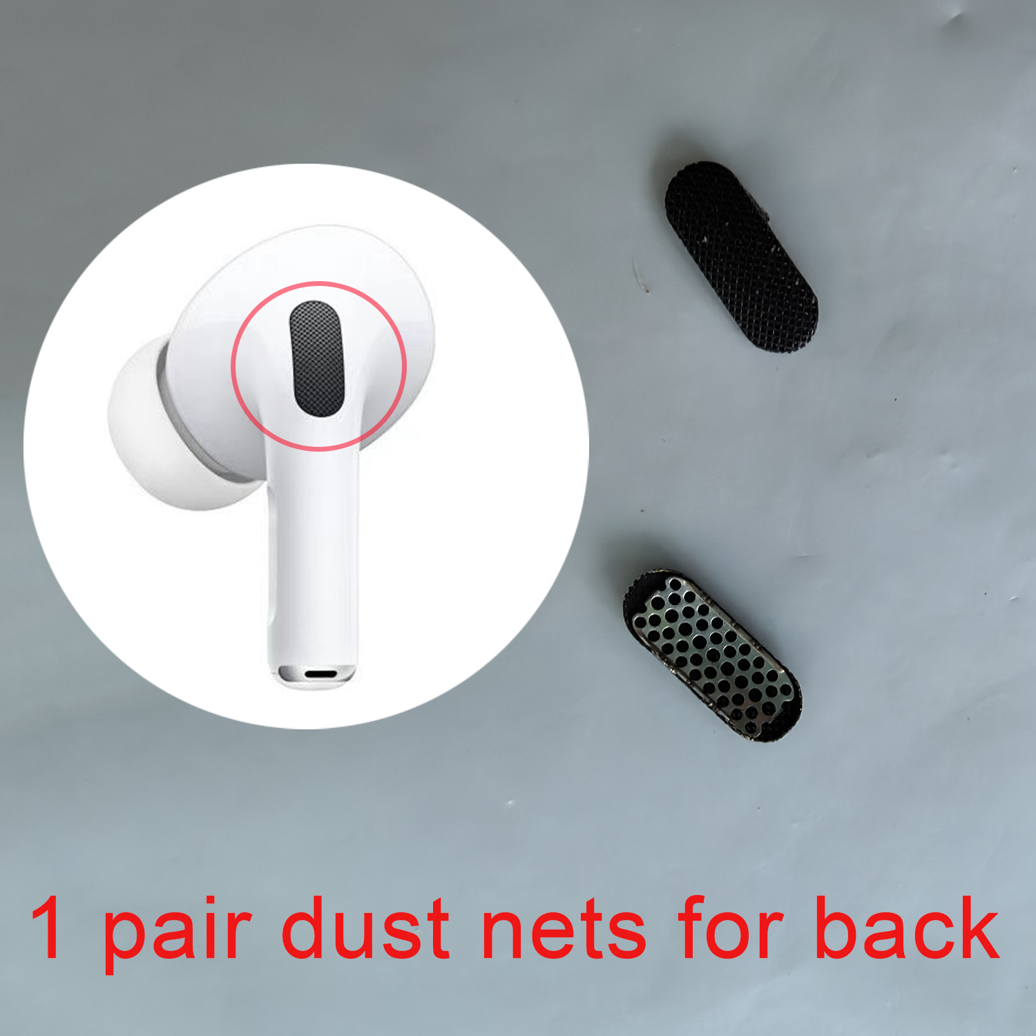 Earphone Dustptoof Net Mesh Filter with Frame Repair Replacement Parts Outlet Cover Mesh Filter Nets for Airpods Pro: Khaki