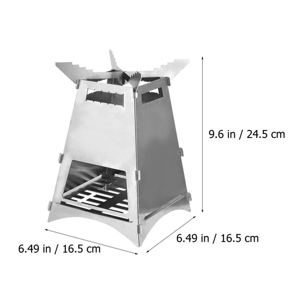 3 Stks/set Brandende Kachel Stevige Vouwen Kookgerei Bbq Kachel Houtkachel