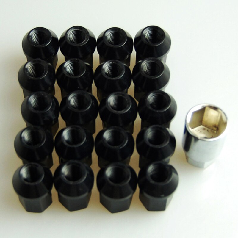SPECIALE AANBIEDING 35mm P1.5 AL7075 Aluminium wielmoeren close Racing Wielmoeren 20 STKS 16 Wielmoeren 4 Lock noten Zwarte