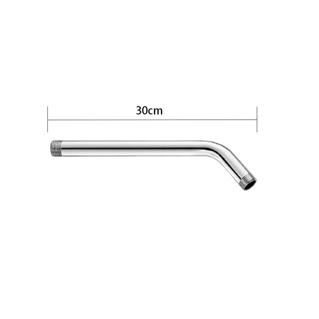 Stainless Steel Shower Head Extension Arm Straight Angled Extra Hose Pipe Shower Head Extension Pipe Shower Head Holders: 30cm