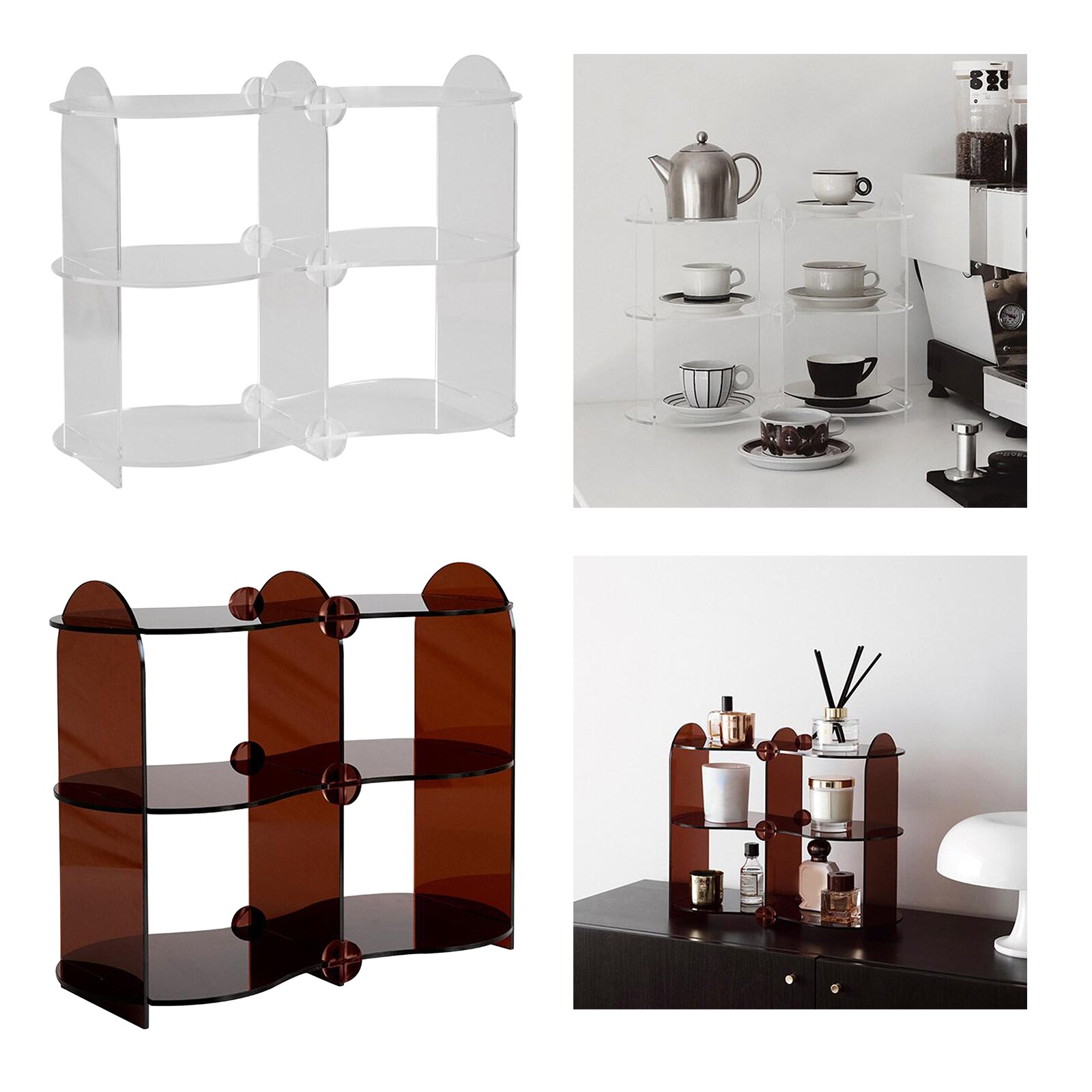 Acrylic Spice Rack, 3-Tier Cabinet Shelf Organizer for Storage of Bottles in the Kitchen