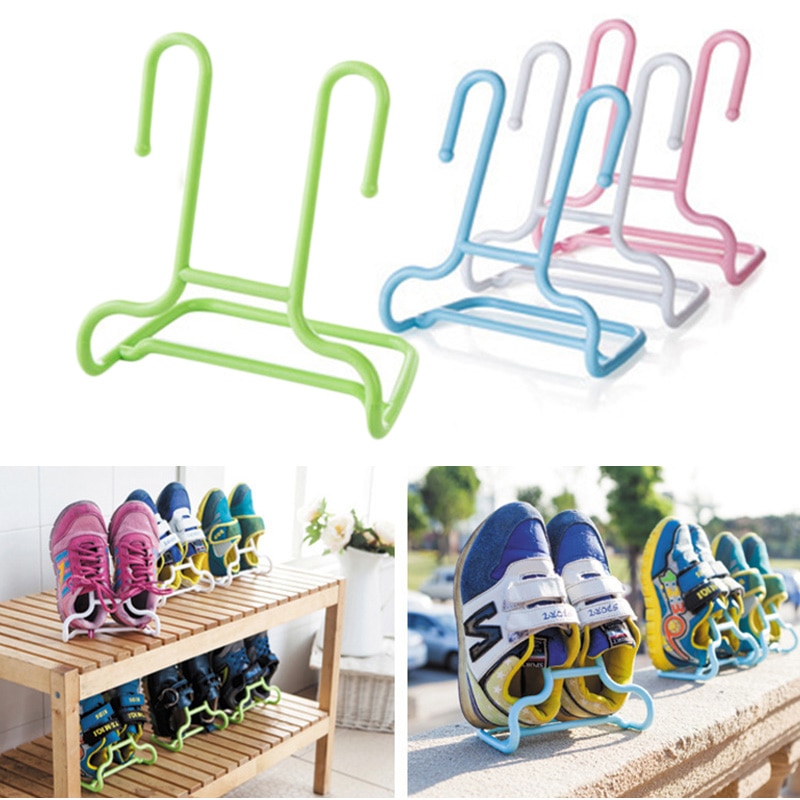 2pcs Shoe Hanger Stretcher Shoes Hanging Storage Finishing Organizer Multi Function Shoe Holder Shelf Sneakers Drying Rack Stand