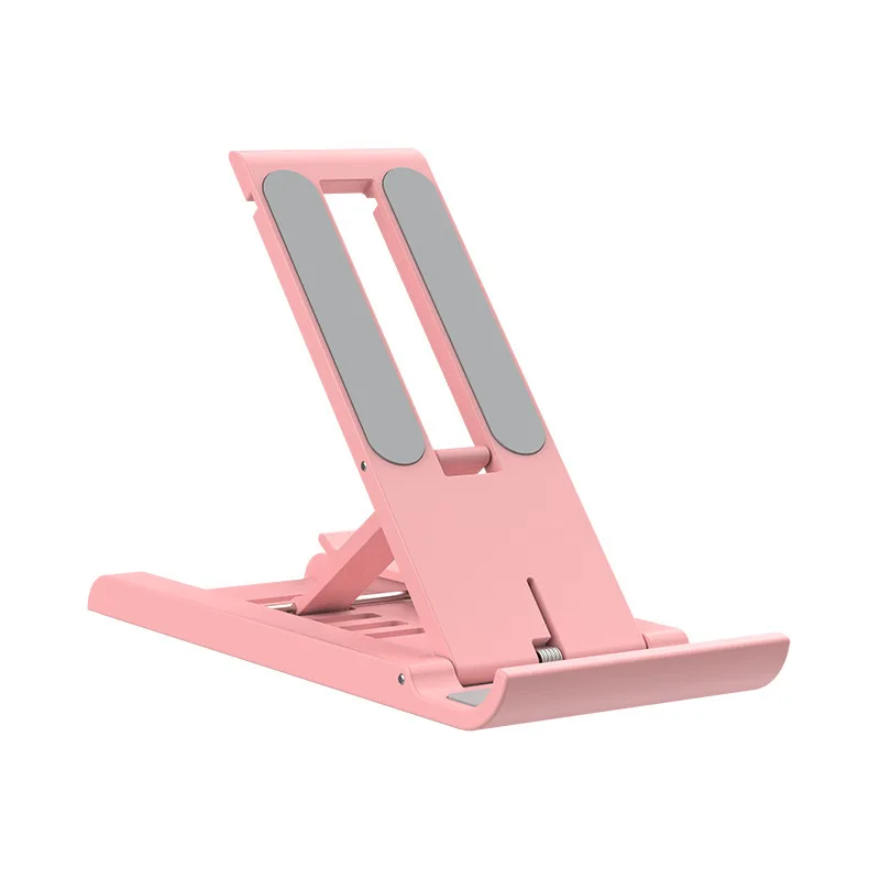 Desktop Telefoon Houder Stand Opvouwbare Draagbare Tablet Stand Bureau Luie Beugel Voor iPhone 13 Pro iPad Mobiele Telefoon Tablet hieronder 12": Roze