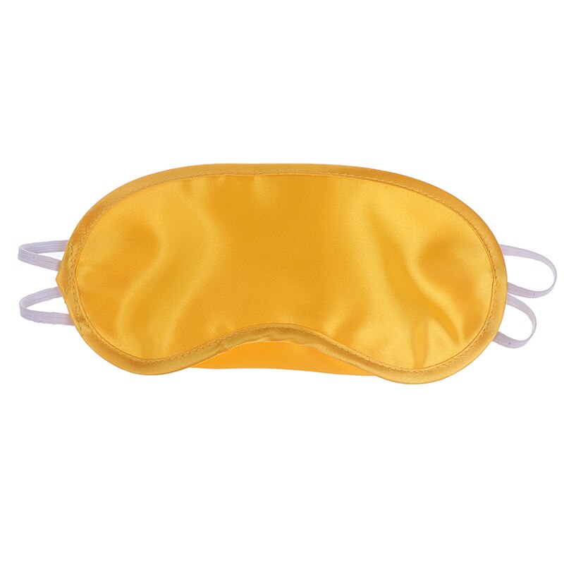 Antifaz para dormir de seda de viaje y con los ojos vendados, suave, con correa elástica, para dormir por la noche, 1 Uds.: yellow