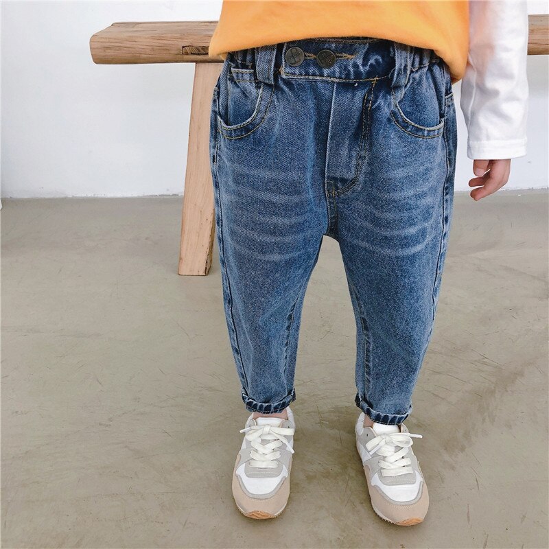 2 3 4 5 6 år toddler drenge jeanscasual koreanske denim bukser til pige baby piger bukser forår efterår børn jeans
