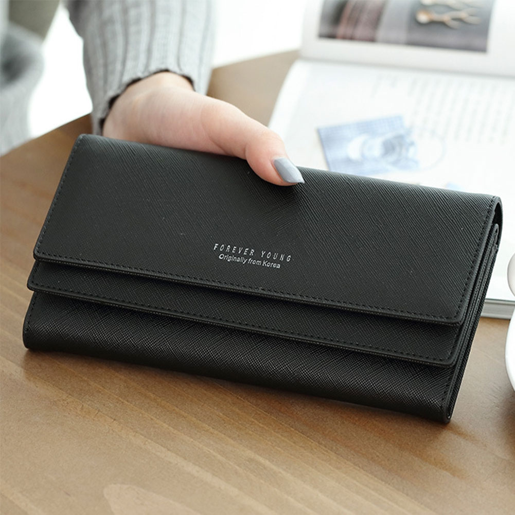 Portemonnee Tri-Fold Grote Capaciteit Meerdere Kaartsleuf Organisator Broekzak Multifunctionele Portemonnee Lange Pu