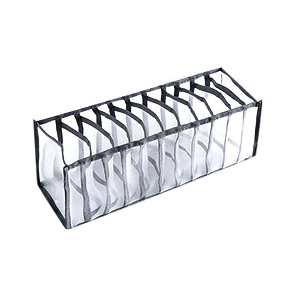 Boîte De Rangement Lingerie Boîte De Rangement Armoire Tiroir Diviseur Avec Compartiments Chaussettes Soutien-Gorge Sous-Vêtements Organisateur Tiroirs Boîte De Séparation: Black 11grid