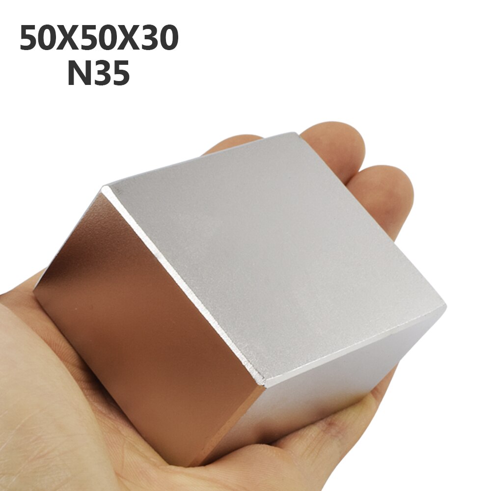 1pcs N52 50x50x30 mm block Strong Rare Earth Neodymium Magnets 50*50*30 mm Permanent super powerful neodymium magnet: 50x50x30mm N35