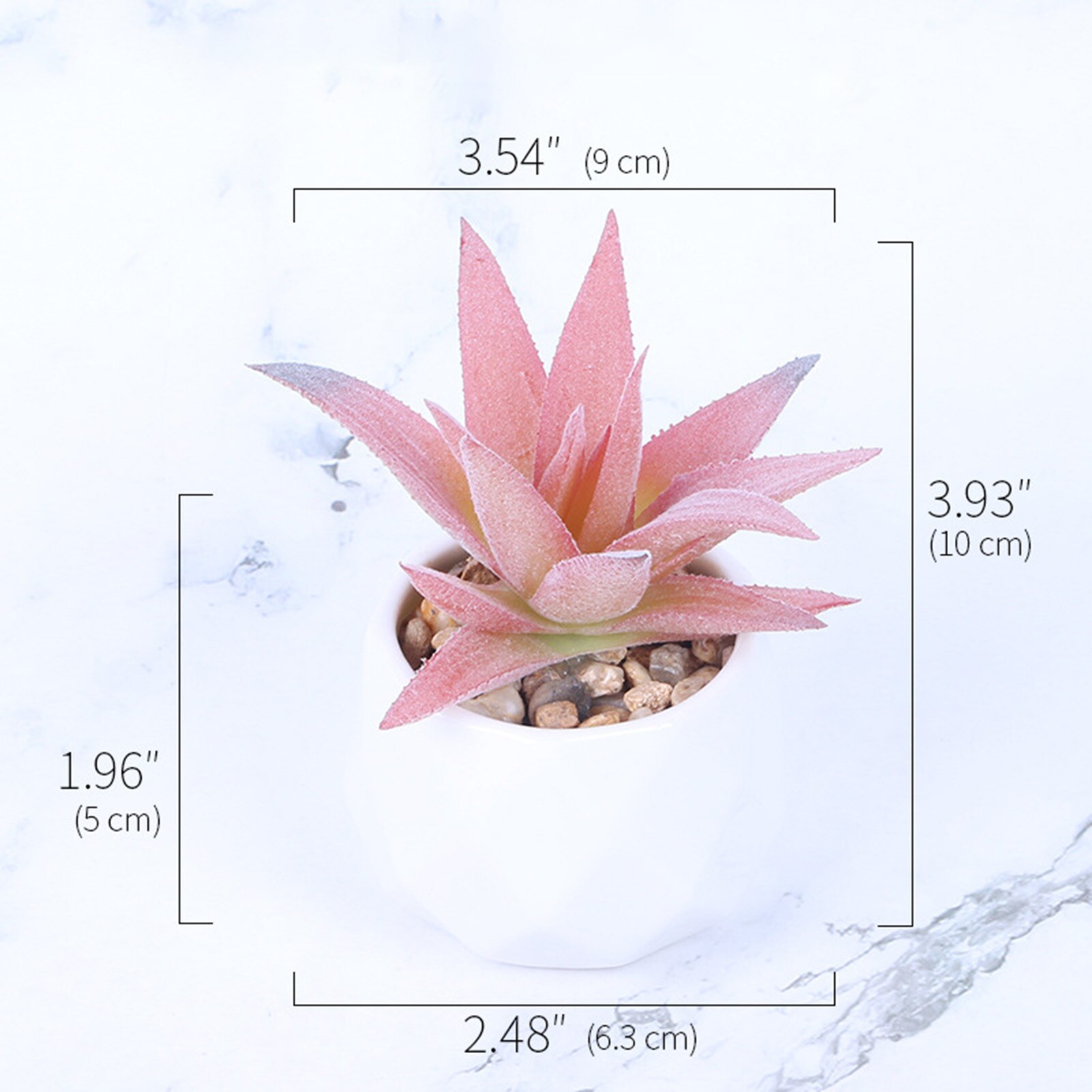 4PCS Artificial Potted Plant Ornament Desktop Cute Small Simulation Succulent Plants With Resin Pot Home Office Table Decoration