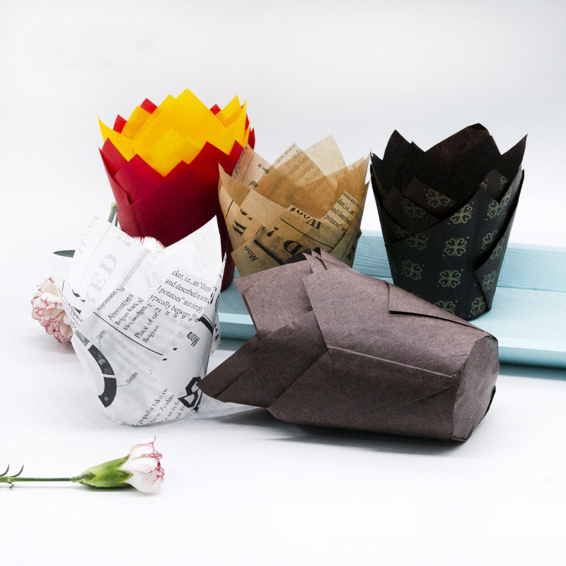 50Pcs Muffin Cupcake Paper Cups Disposable Paper for Cake Container Cake Mold Cake Decorating Tool Cupcake Liners Holder Kitchen