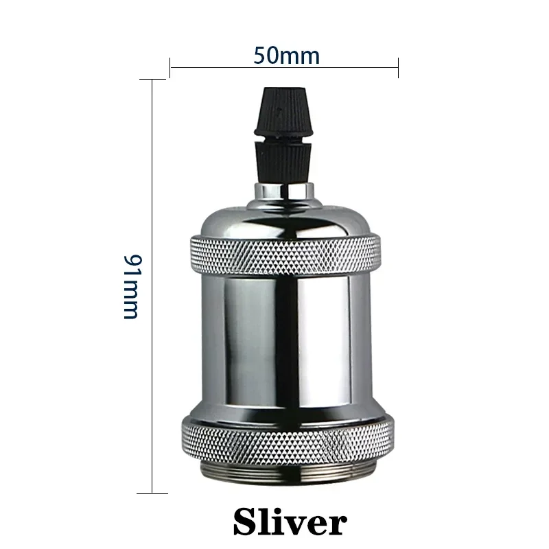 Base de iluminación colgante Edison Vintage E27 E26, soporte de lámpara con casquillo de tornillo de iluminación Retro, decoración Industrial para interiores, soporte de lámpara de fijación: Gris / 2G7