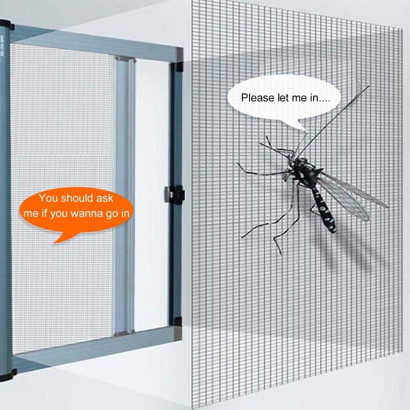 2 Meters Mesh Nano Fly Fly Mosquito Screen Net Mesh Nano Fly for Door Window, Protect Baby & Family From Insect and Bug