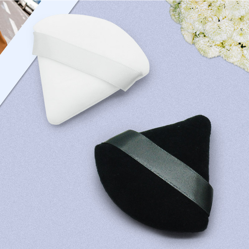 Mini esponja triangular para maquillaje facial, 5/10 Uds., cosméticos, esponja para polvos faciales de algodón suave, herramientas para maquillaje de terciopelo lavables