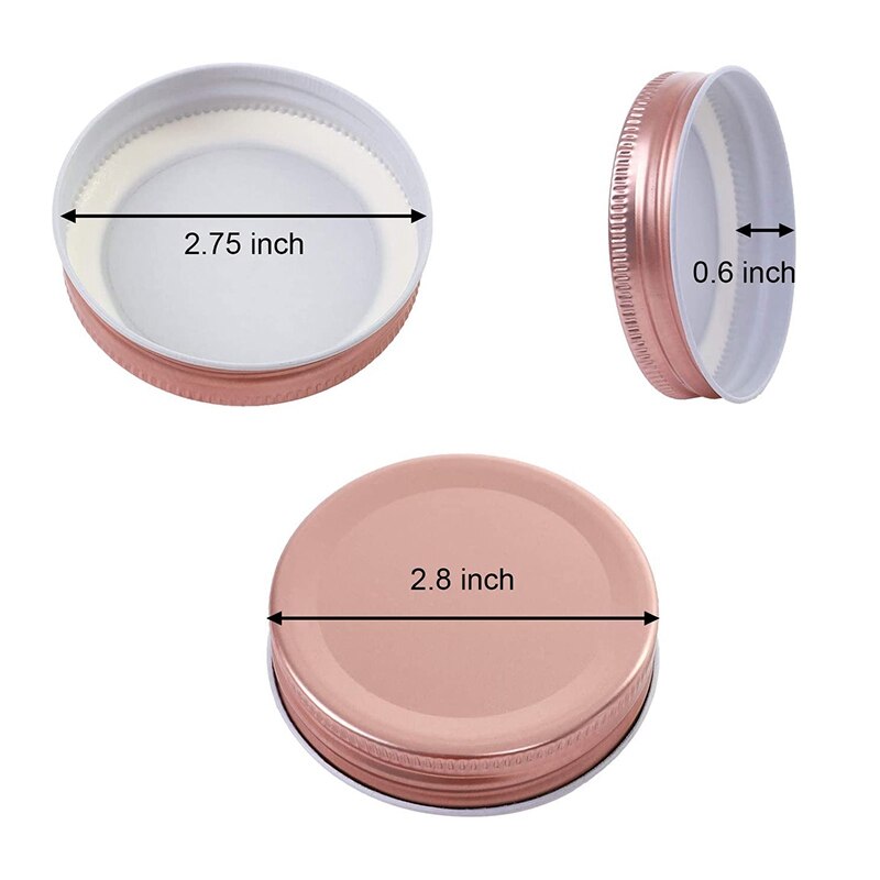 24 Pack 70MM Mason Jar Lids Secure Reuseable Regular Mouth Mason Storage Canning Lids