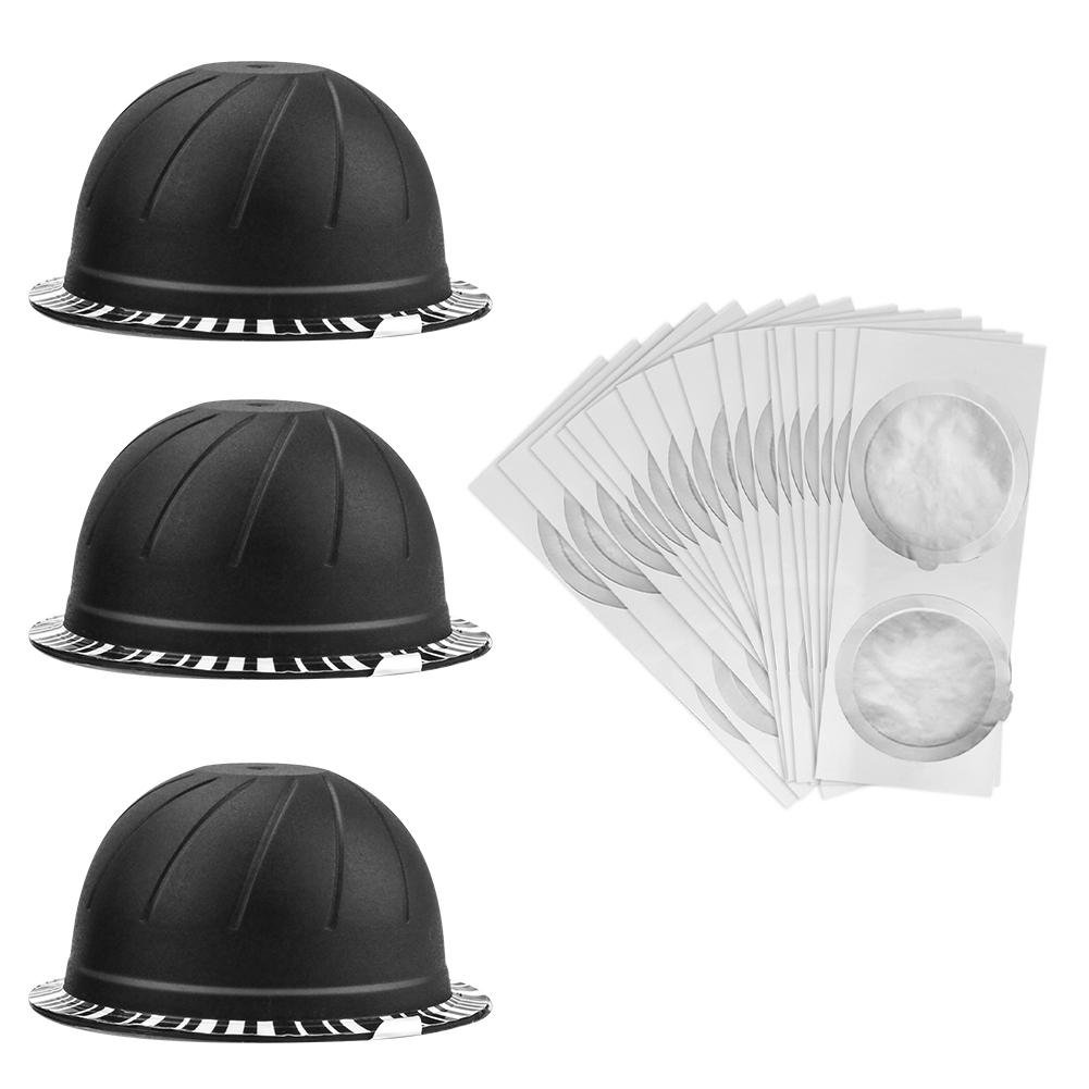 63 stk/sett engangs kaffekapsler kopp selvklebende aluminiumsfolie kaffekrus anti-skli matt filterkoppsett