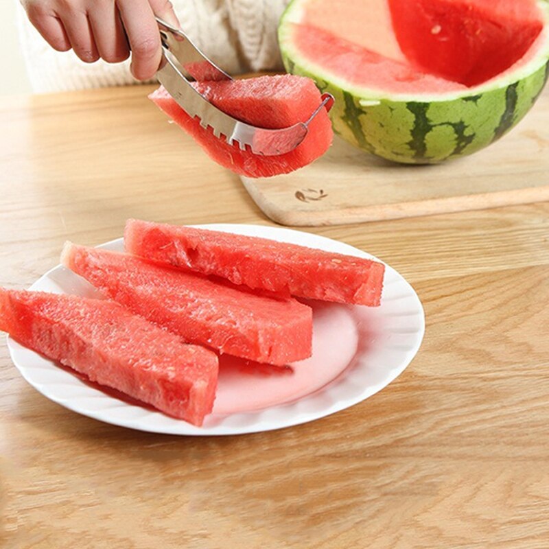 Rustfritt stål vannmelon slicer cutter kniv utkerner frukt grønnsak verktøy kjøkken gadgets frukt verktøy kutte vannmelon artefakt