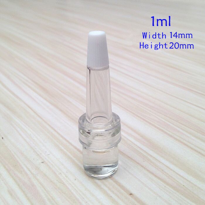 Mini klare og brune glassflasker med myk plastdråper , 1ml, 3ml, 4ml, 5ml,  idé for ompakking av væske