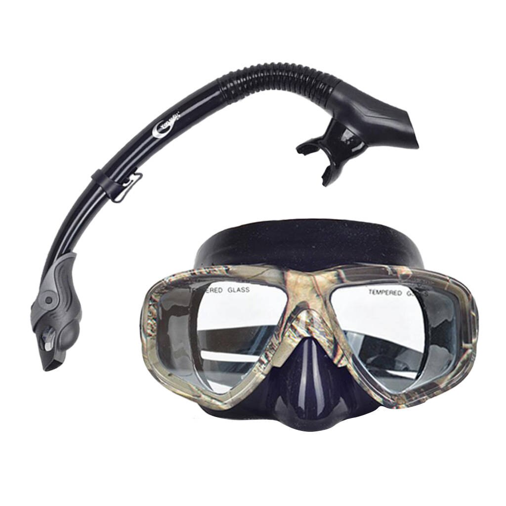 MagiDeal Dry Snorkel Scuba Diving Mask Set Diver Gear Goggles Breath Tube Underwater Sports Accessories