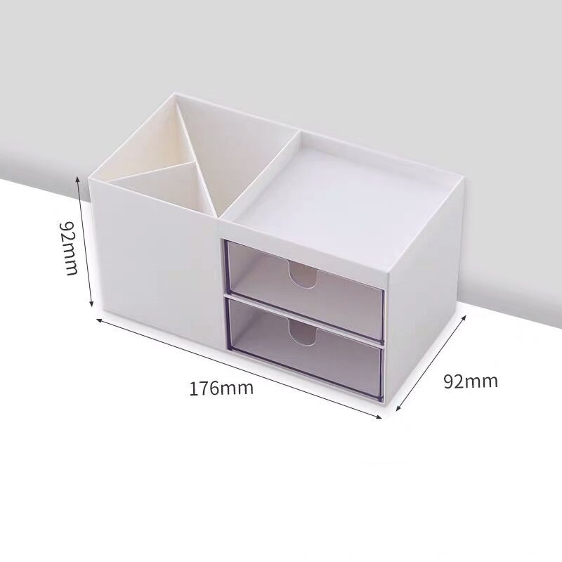 Multifunktionel desktop organizer holder taske makeup opbevaring box skole kontorpapir: 17.6cm
