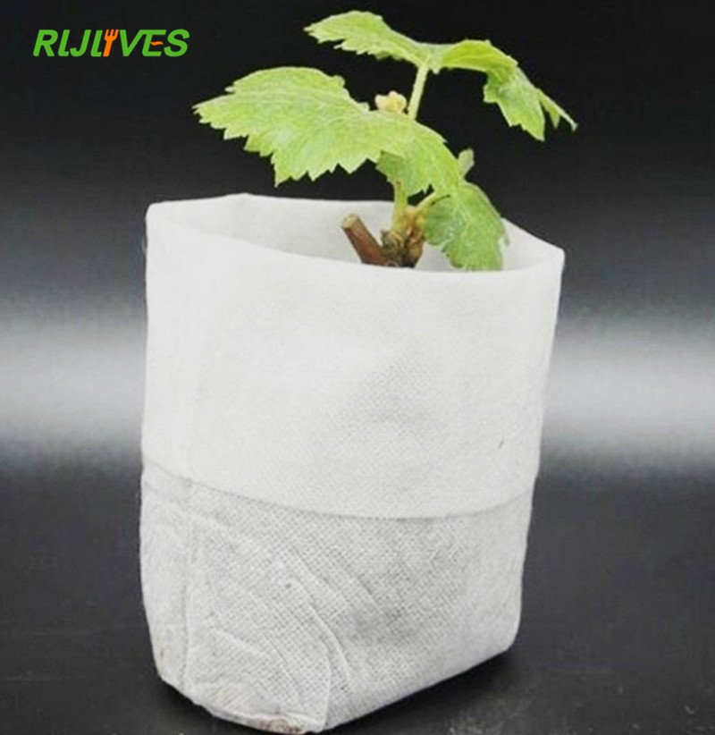 100 stk 8*10cm non-woven stof såning planteskole poser planteskole potter frøplante hæve poser stof haveartikler