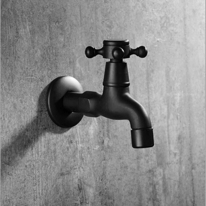 Retro Wall Mounted Single Cold Washing Machine Hand Faucet Quick Opening and Water Nozzle for Bathroom Gardening Mop Pool Tap