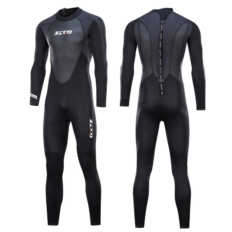 Traje de neopreno de una sola pieza de 3mm para hombre, traje de buceo térmico para invierno, traje completo de neopreno de manga larga para nadar y bucear