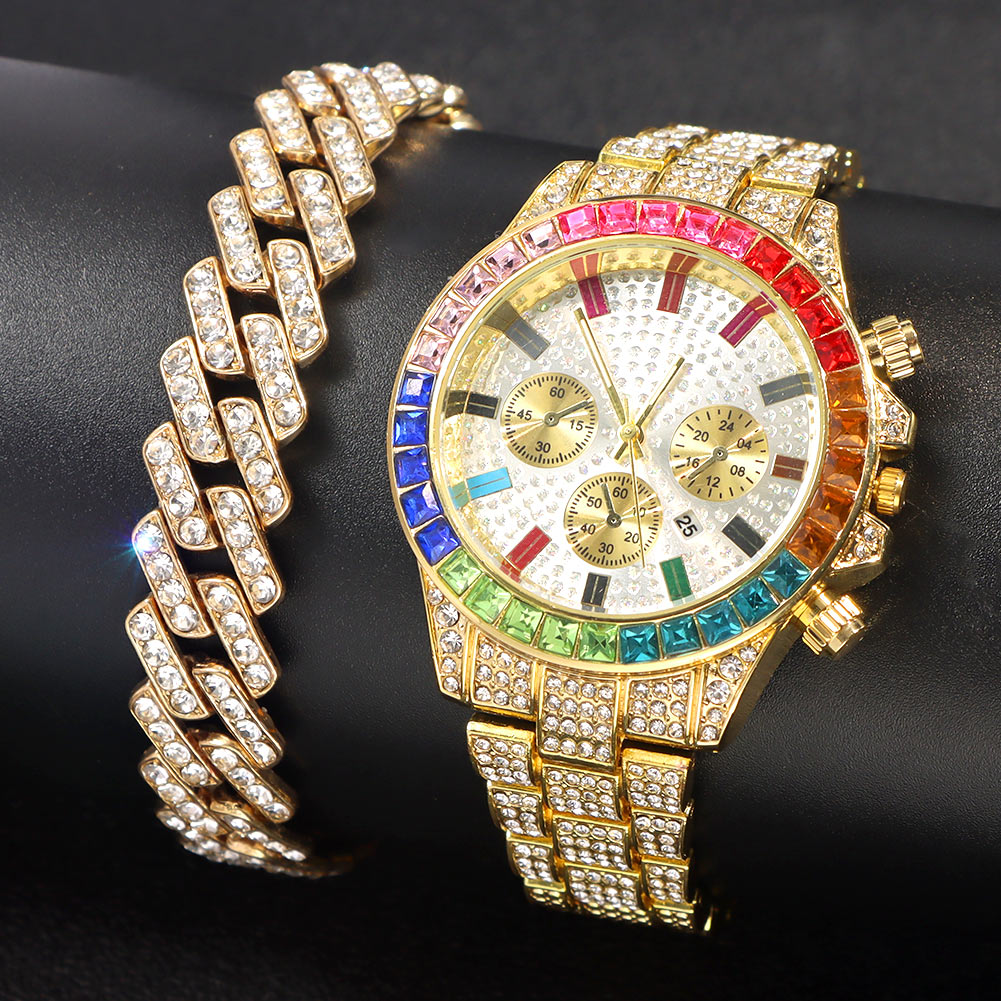 Reloj mujer bling full strass klocka lyx strass rund kvarts armbandsur armband dam & #39 ;s klockor klocka