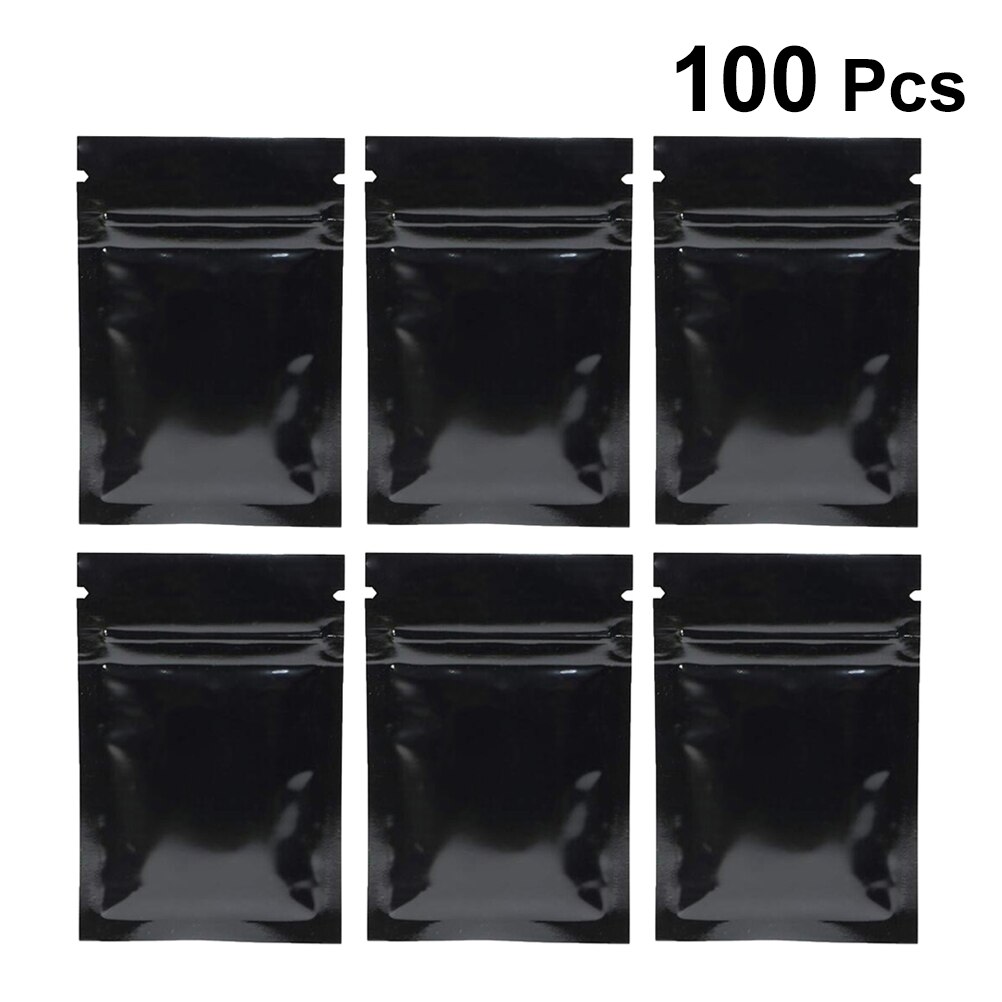 100PCS Aluminum Foil Reusable Food Storage Pouches Packaging Bags Bags for Cookies Snacks Coffee