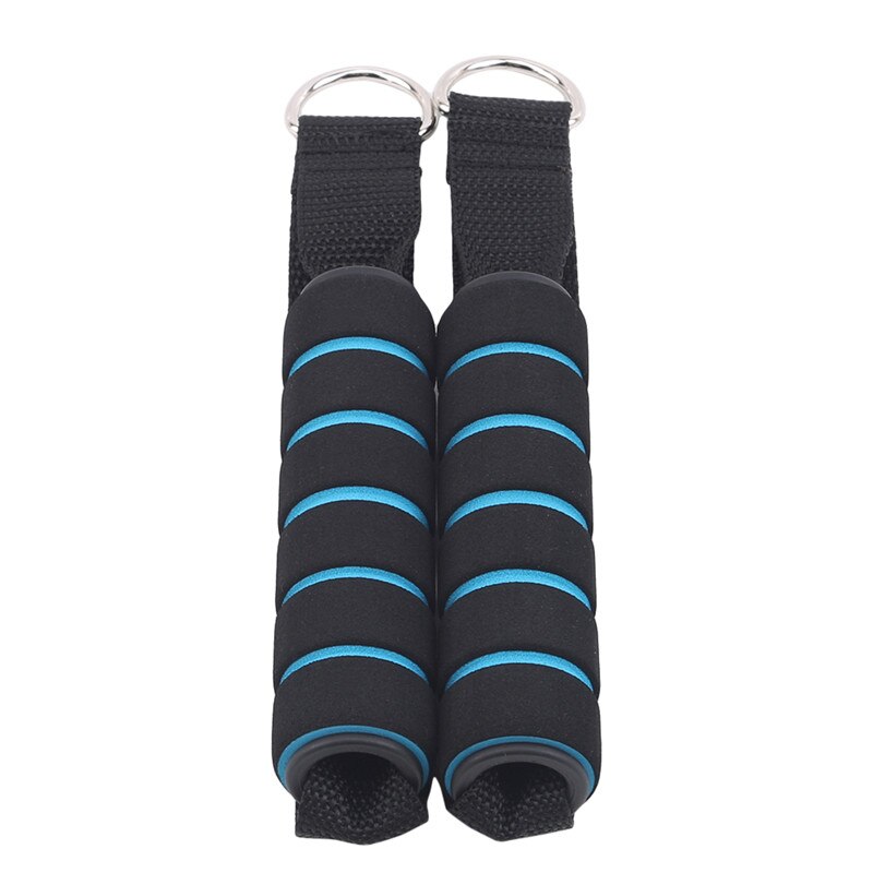 1Pc Tricep Touw Kabel Gehechtheid Handvat Bar Weerstand Gym Training Band D-Ring Lente Pull Touw Kabel Bar elastische String: Blauw