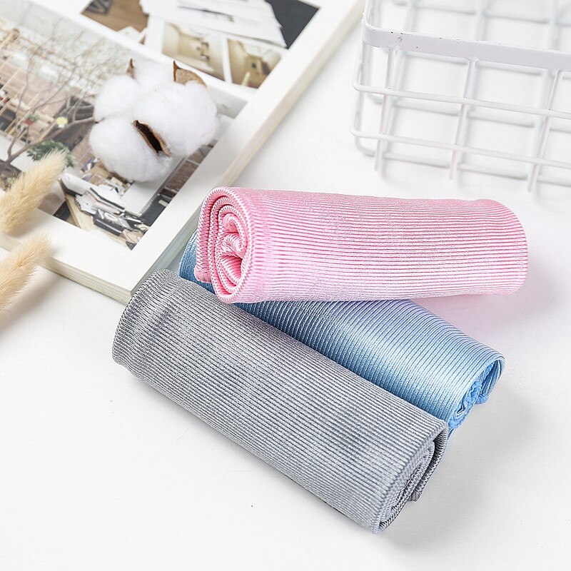1pc Wipe Glass Cloth No Trace Absorbable Soft Microfiber No Lint Window Car Rag Cleaning Towel Kitchen Cleaning Cloth Wipes