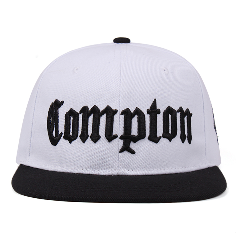 Gorra de béisbol de con bordado Compton, gorra de béisbol de Hip Hop, gorra deportiva de plana para Unisex, gorras ajustables para papá