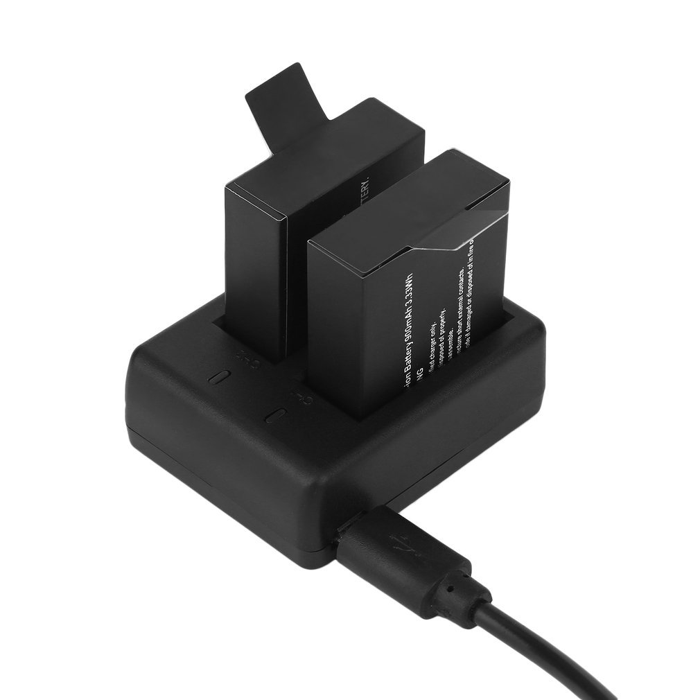 3.7v st 900 mah usb dubbelladdare med 2 st batterier för  sj4000/sj5000/sj6000/sj5000+/sj4000+/sj5000x.m10/m10+  tillbehör