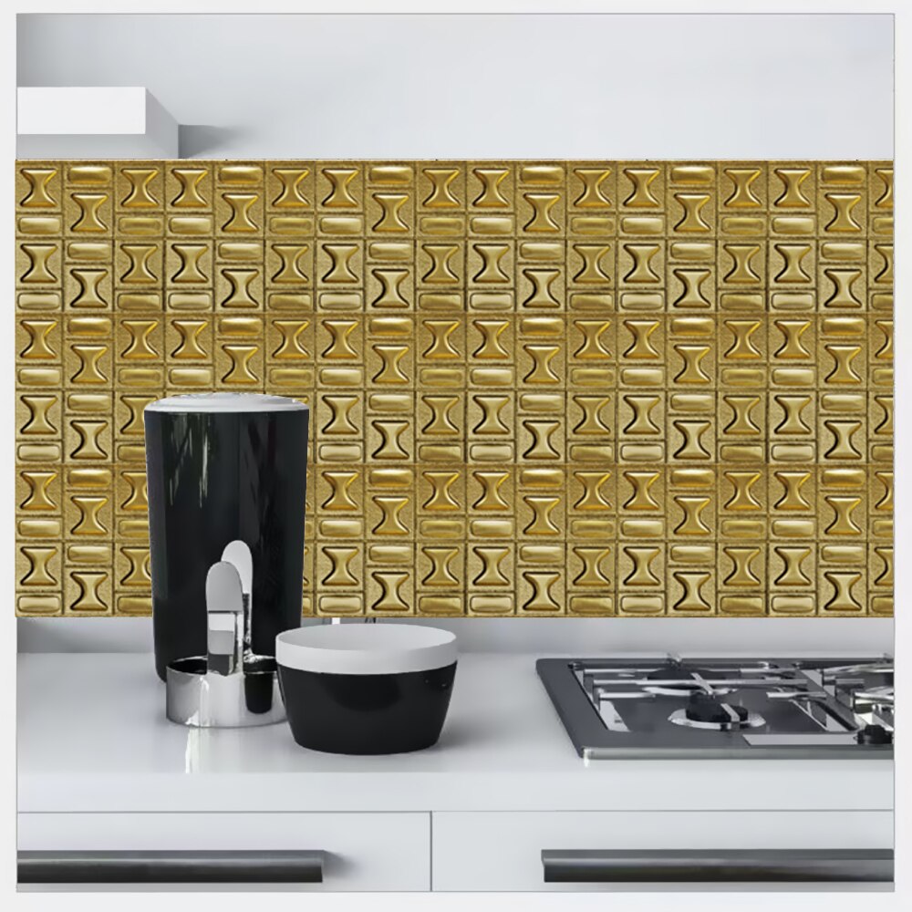 Pvc Zelfklevende Muursticker Tegel Sticker Keuken Badkamer Woonkamer Diy Decoratieve Behang Waterdicht En Oilproof