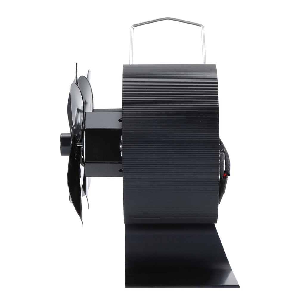 Podwójny wentylator zasilany ciepłem Dziennik palnik drewna wentylator cichy czarny domowy wentylator kominkowy wydajny rozkład ciepła na zimę MF