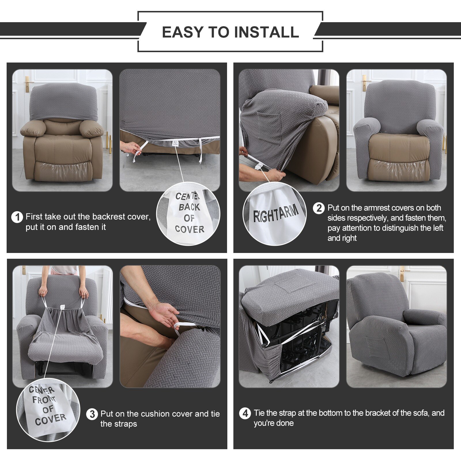 Stretch Fauteuil Stoel Cover Pad Antislip Waterdichte Bescherming Meubels Fauteuil Fauteuil Cover Thuis Decoratie