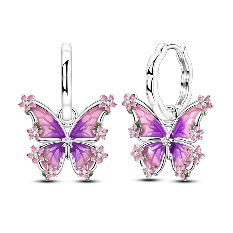 925 Sterling Silver Zirconium Hoop Earrings For Women Jewelry Anniversary Wedding Making Jewelry