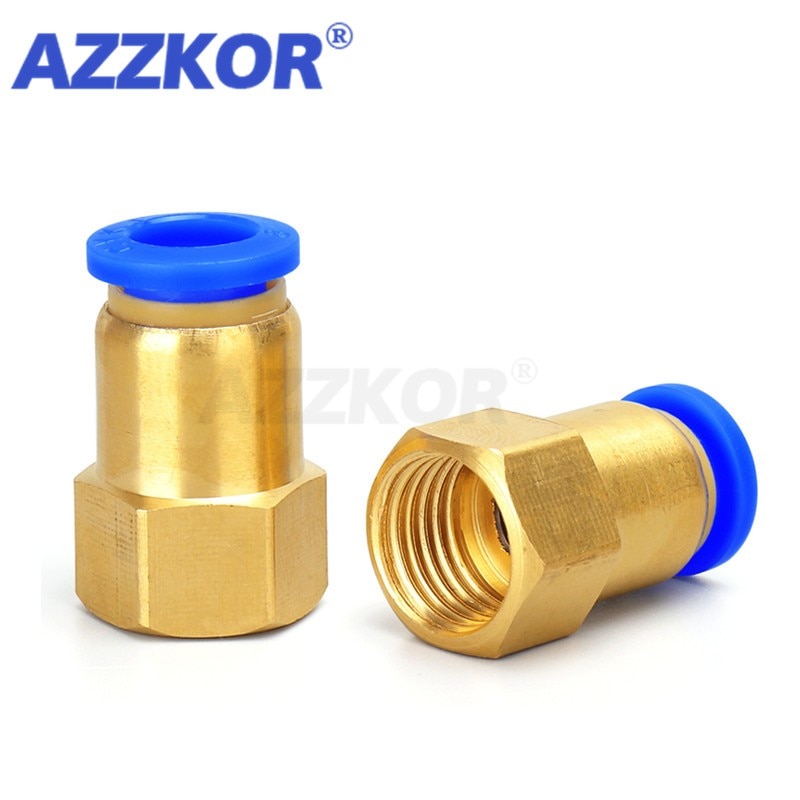 Pneumaattinen ilmaputken liitin naaraskierteinen messinkiliitin nopea suora läpiliitos 1/2 '' 1/4 '' 3/8 " 1/8 " --4 6 8 10 12mm