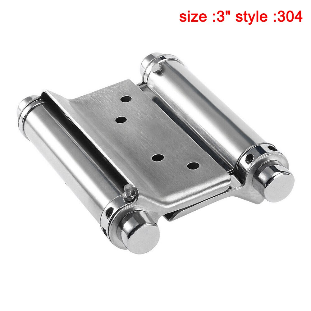 2 Pcs Stainless Steel Double Action Spring Door Hinge Durable for Cafe Bar Saloon In Stock: 304