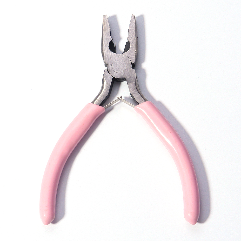 Portable Pink Color Stainless Steel Pliers Tools Set Round Nose Cutting Wire Plier Kit For Handcraft Beading DIY Jewelry Making: green