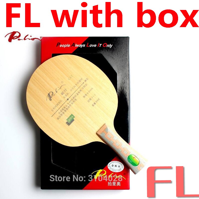 Palio – lame de tennis de table officielle CAT, lame en carbone pour raquette de tennis de table, attaque rapide avec lame légère à boucle: FL   with  box