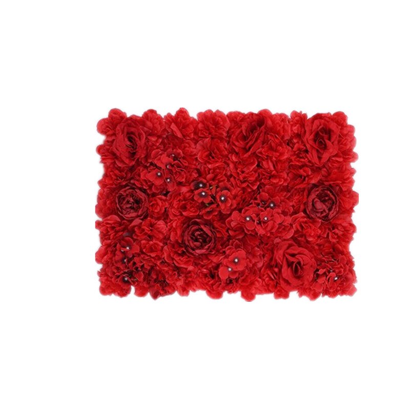 Blomma vägg konstgjord växt vägg bröllop bakgrund fotografisk bakgrund dekoration blomma rad 60 x 40cm 1pc siden blommor: 031