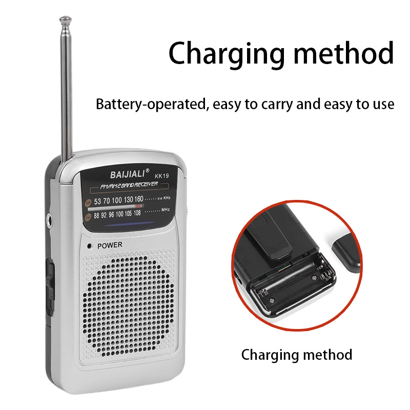 Digital Radio Built-in Speaker Pocket Pointer Radio LCD Display Battery Operated KK19 KK67 KK78 KK9 Portable Radio SW/AM/FM