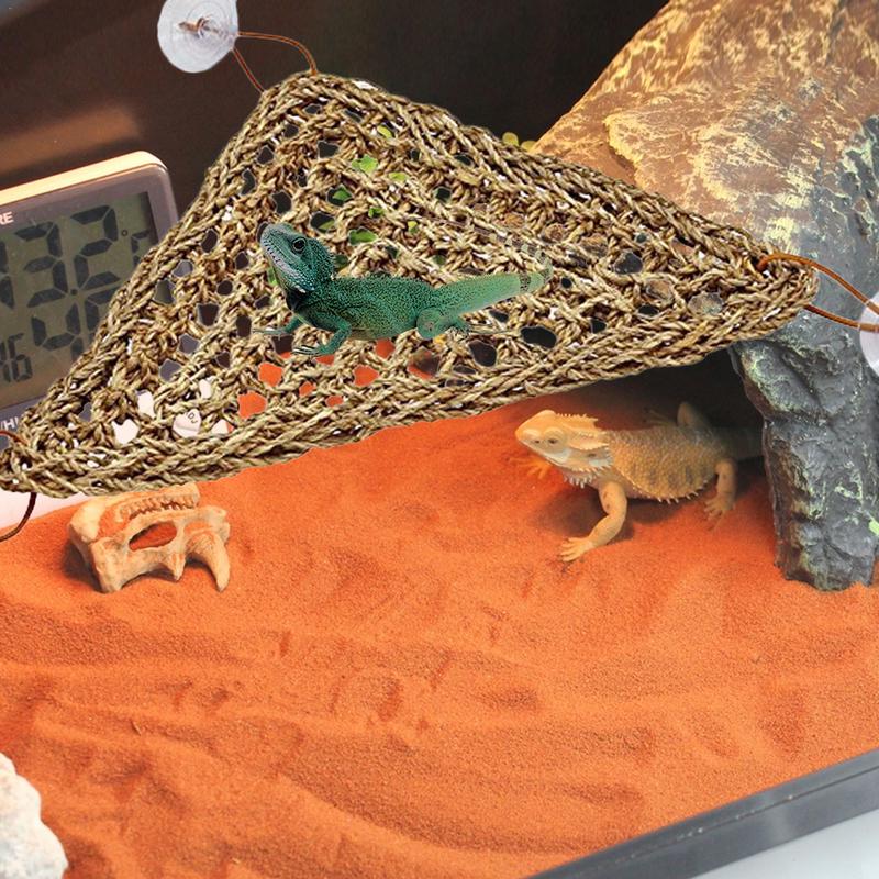 Hamak dla gadów Terrarium Dekoracja dla jaszczurki Leżak Małe kraby pustelników Gekoni Łóżko Ptaki Maty dla gadów Artykuły dla zwierząt domowych