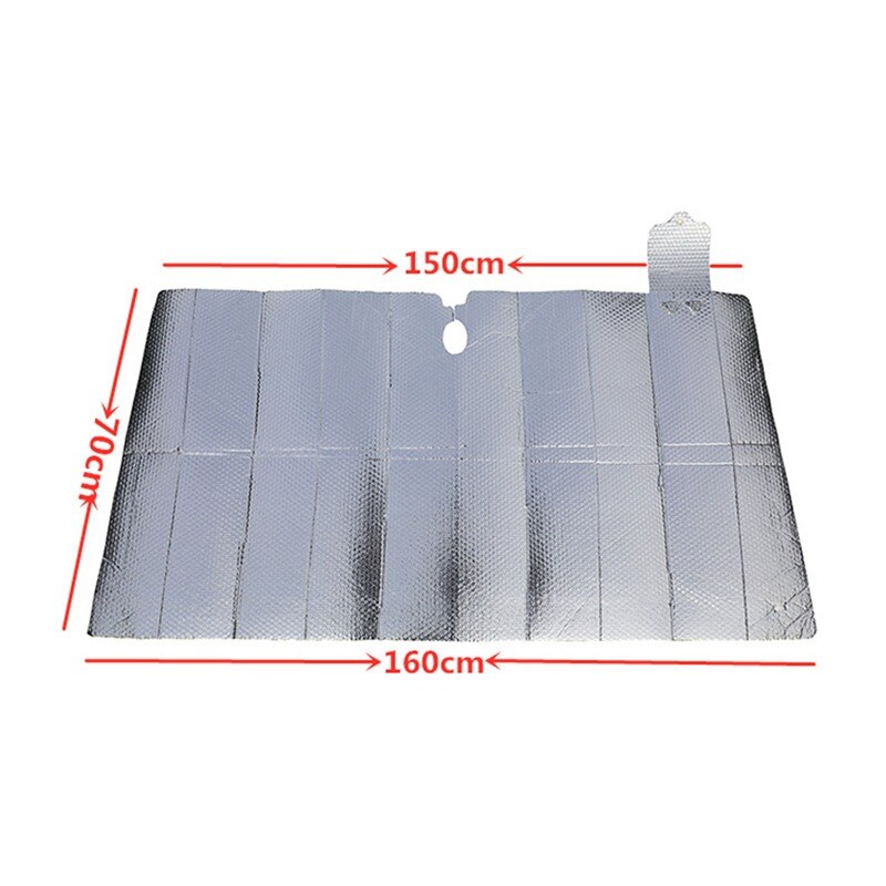 Aluminium isolatiemat, isolatiemat, schuimmat, slaapmat voor camping, warmte -isolatie, isolerende deken, opvouwbare tentmat, vloermat, thermomat voor kamperen, wandelen, picknick, 200 x 200 cm