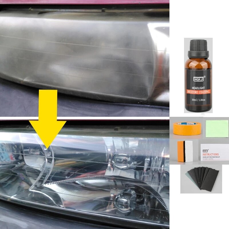 Hgkj Koplamp Restauratie Polijsten Kits Koplamp Schoon Plakken Systemen Car Care Wassen Hoofd Lampen Bleekmiddel Opknappen Reparatie